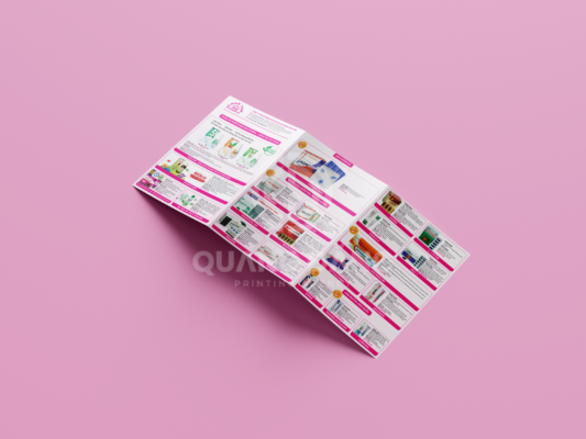 Thiết kế và in Brochure Gấp 3 Dược Chân Tâm 2
