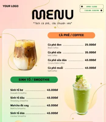 In meu - in thực đơn nhà hàng quán ăn Ridderland